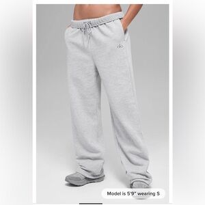 Alo Yoga Accolade Gray Straight Leg Sweatpants
